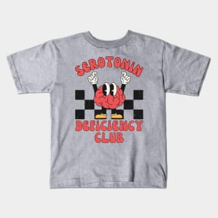 Vintage Serotonin Deficiency Club | Mental Health Kids T-Shirt